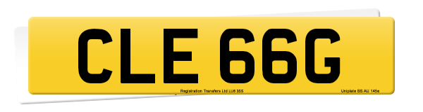 Registration number CLE 66G